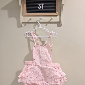 Charming Pink Kids Romper with Flowers